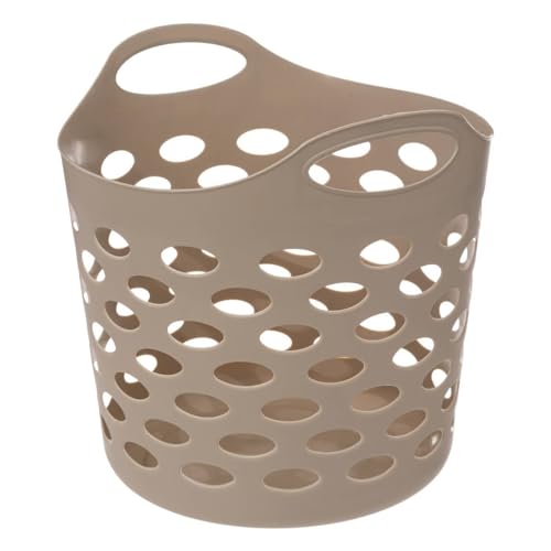 5five - Corbeille à Linge Flexible 28L Beige - Trous d'Aération - Léger - Poignées Ergonomiques Portage Facile - Panier de Rangement Souple