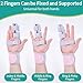Lefeke Trigger Finger Splint, Finger Brace for Middle, Index, Pinky, or Ring Finger Support, Hand Splint for Broken Fingers, Arthritis, Fracture, Hand Brace with Fingers Support (2 fingers Fixed) Pink