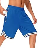 JWM Pantalones cortos de baloncesto para hombre de 11 pulgadas de largo, secado rápido