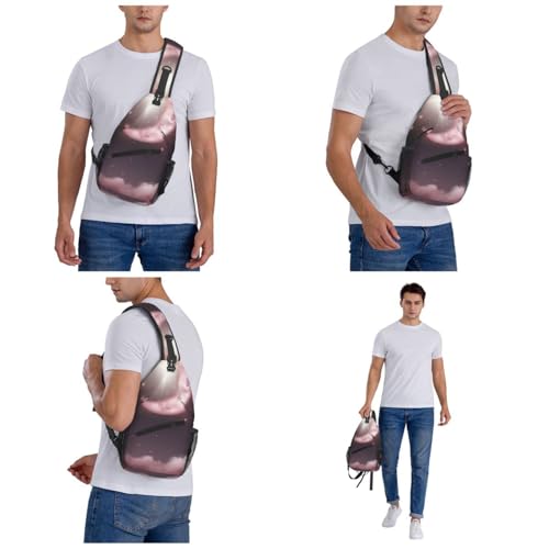 Bolso cruzado estilo Moon Stars para hombre y mujer miniatura 7