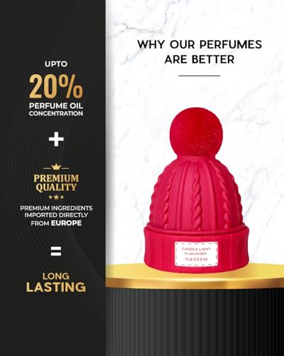 Image of NASEEM Candlelight in December Eau de Parfum 80ml | Unisex Floral Amber Perfume with Orange Blossom, Jasmine & Vanilla | Long-Lasting Luxury Fragrance