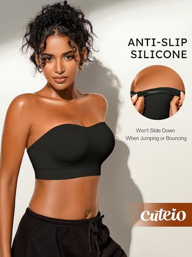 Image of Strapless Bras for Women Bandeau Wireless Tube Top Bralette - S-XL