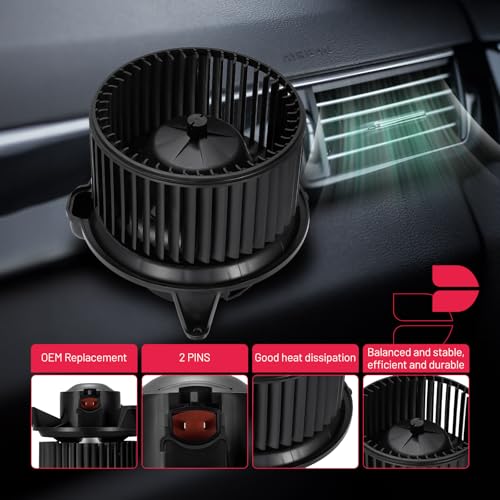 Image of BDFHYK AC Heater Blower Motor Fan 700123 Compatible with Equinox Five Hundred Freestyle Montego Vue,HVAC Blower Motor Assembly Replacement for 75899 15-80544 15788056 5F9Z19805DA GM3126121