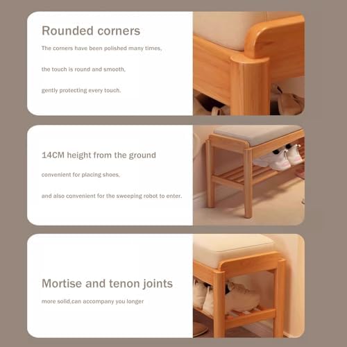 Benches Garden Bench Outdoor Patio Seating Backless Park Chair Lawn Path Slatted Seats,Entryway Bench Shoe Shelf with Seat Cushion，Entryway sit Down Bench with Shoe Storage，Farmhouse Shoe St