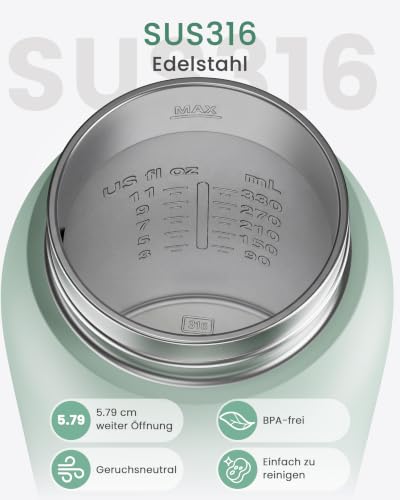 Tragbarer Baby Flaschenwärmer, 100W Schnellaufheizung | Kabellos, ideal für unterwegs und Reisen, 500 ml Kapazität… – Ansicht 5