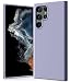 GOOSPERY Liquid Silicone Designed for Galaxy S22 Ultra Case (6.8 inches) Silky-Soft Touch Full Body Protection Shockproof Cover Case with Soft Microfiber Lining - Lavender Grey