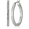 Lucky-Brand-Silver-Tone-Small-Hammered-Round-Hoop-Earrings Lucky Brand Silver-Tone Small Hammered Round Hoop Earrings