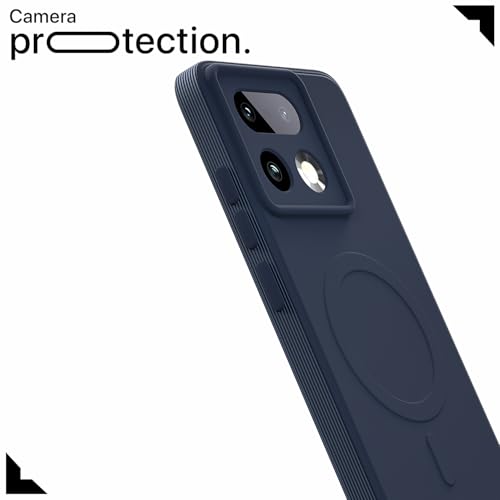 Image of Pikkme Back Cover for Realme 16 Pro Plus 5G Soft Matte Silicone Mag-Safe Design (Mag-Safe Not Support) Camera Protection | Slim Fit Bumper Cover (Blue)