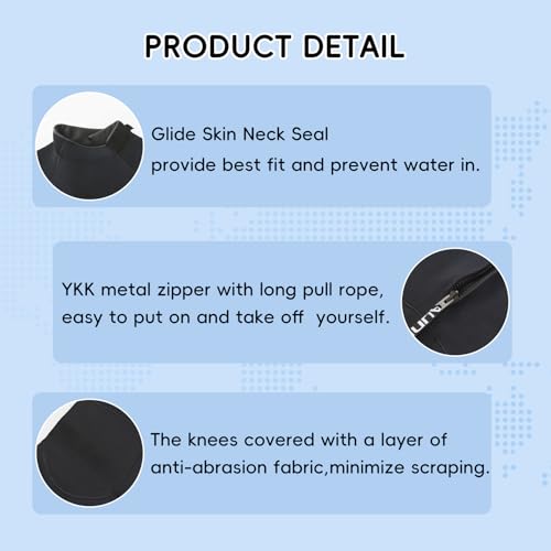 Image of Mens 5mm Full Wetsuit Ultra-Stretch Neoprene Surfing Diving Suit | GBS Seams Thermal Wetsuits, Neoprene Back Front Zipper for Surfing, Swimming