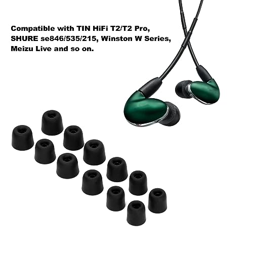 Almohadillas de espuma viscoelástica para auriculares intraurales de 3 mm a 4 mm set 6