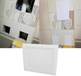 White Access Panel for Drywall - 24x24in Customizable Easy Access Door, Detachable Metal Loft Hatch for Plumbing & Electrical Wiring, Perfect Bathroom Solution