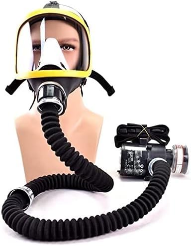 Máscara de Gas de Cara Completa con Suministro de Aire de Flujo Constante eléctrico, Herramienta de Pintura en Aerosol, Dispositivo de Sistema respiratorio, Tubo de respiración Ajustable
