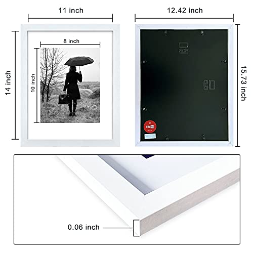 Vck 11×14 White Picture Frame With Mat For 8X10 Picture Set Of 5 Wall Hanging Wooden Frame With Real Glass For Artwork Documents Family Home Wall Gallery Multi Photo Frame #TOP3