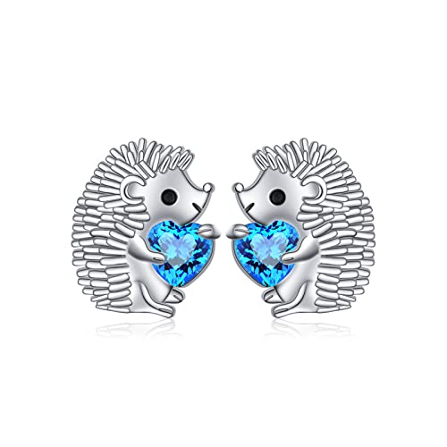 Collier et boucles hérisson argent parure tendance pour l'école