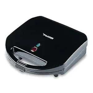 Lazer Grillz Sandwich Griller with Power and Ready Indicator | Shock Proof Body | Non-Stick Plates | 750 Watt (Black)