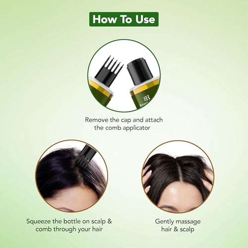 Image of Botanic Hearth Hemp & Biotin Hair Oil for Hair Growth & Strength with Saw Palmetto - 150ml, Non-Sticky & Fast-Absorbing - 100% Natural Oils for Healthy Scalp & Hair - with Hair Oil Applicator