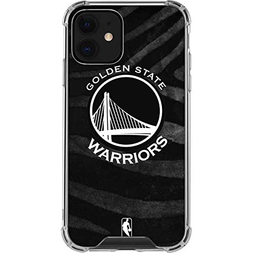 SkinitClear Phone Case Compatible with iPhone 12 - Officially Licensed NBA Golden State Warriors Black Animal Print Design