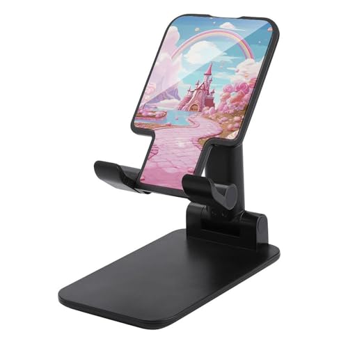 Support de téléphone portable de bureau rose bonbon pour visioconférence