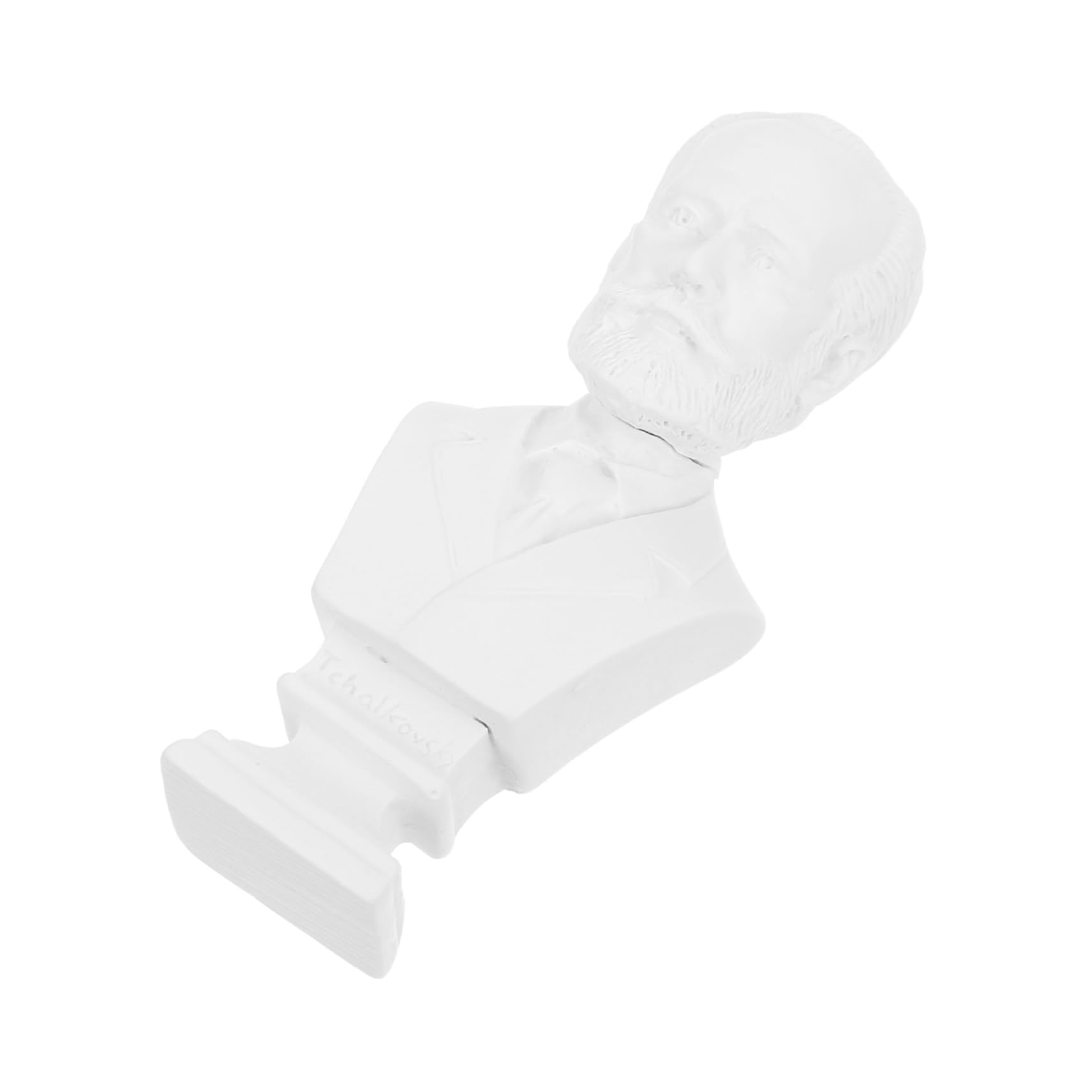 Ciieeo Sturdy Resin Musician Statue Bust Miniature Desktop Sculpture Home Decor Photo Prop for Art Collectors