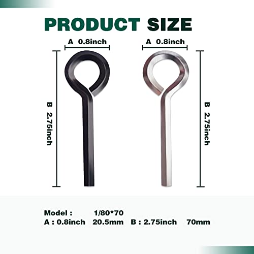 Ring Hexagon Wrench 1/8 Inch 10 Pieces Of Standard Hexagon Key With Full Ring Lock, Loose Library Wrench Door Key, Used For Push Rod Emergency Exit Locking Device, Solid Metal Key Set #TOP2