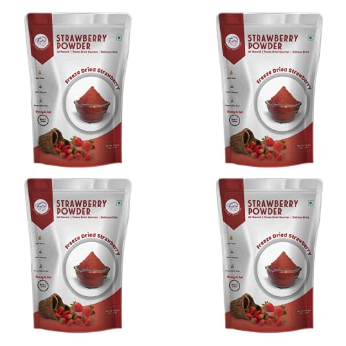 FZYEZY Polvo de fresa liofilizado natural para niños y adultos, bocadillos veganos para acampar, polvo de fresa seco, comestibles en polvo deshidratado, paquete de 150 g de 4, 600 g Cover