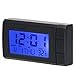 NOPNOG Auto Uhr, mit Temperaturanzeige, LCD-Digitalanzeige, selbstklebend, Blaue Hintergrundbeleuchtung