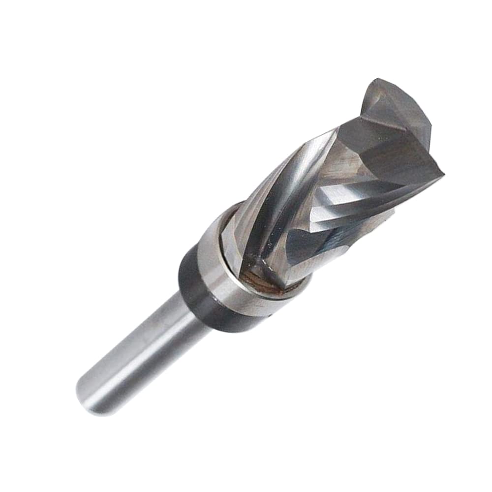 Broca de enrutador de compresión en espiral de 1/4 pulgadas, enrutador de corte superior sólido de corte arriba, herramienta universal de corte preciso de madera para el hogar carpintería bricolaje
