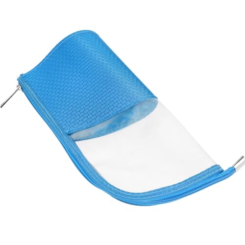 NIYANGLE Organizador de Cosméticos de Viaje Azul para Mujer, Bolsa de Maquillaje de TPU y Tela Oxford, Adecuado para Baño y Viaje