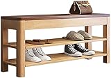  Étagère à Chaussures Tabouret de Rangement en Bois Massif Maison Salon Chambre économiser de l\'espace Assemblage Rapide Conception à clapet Couloir Bureau