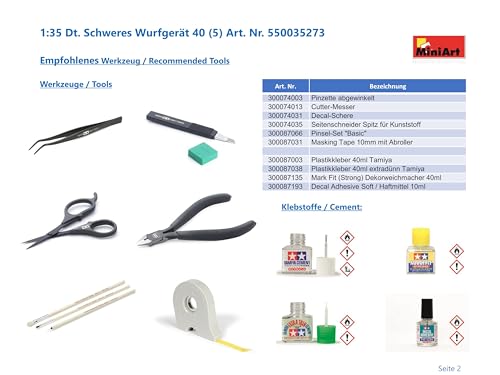 MiniArt 35273 1:35 Dt. Schweres Wurfgerät 40 (5) - originalgetreue Nachbildung, Modellbau, Plastik Bausatz, Modellbausatz, Militär Bausatz, 1:35 Plastikbausatz