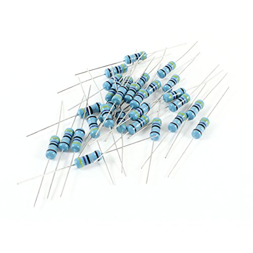 Sourcingmap 4.7 Ohm 1 W 1 Percent Axial Lead Tolerance Metal Film Resistor - Blue (30-Piece)