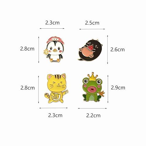 Cute Enamel Pin Set Lapel Pins Brooches Cartoon Animal Brooch Badge Pins for Clothes Bags Backpack Party Decoration Gift4