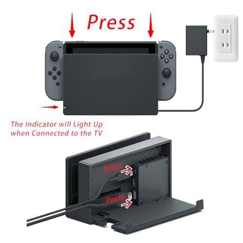 Dock Station for Nintendo Switch,3-1 Docking Station for TV with HDMI Cable and AC Adapter, Replacement Charging Dock Set for Switch Console - Image 4
