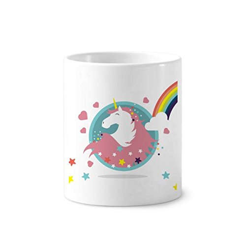 Pot à stylos licorne cœur blanc pour résoudre le désordre du bureau enfant