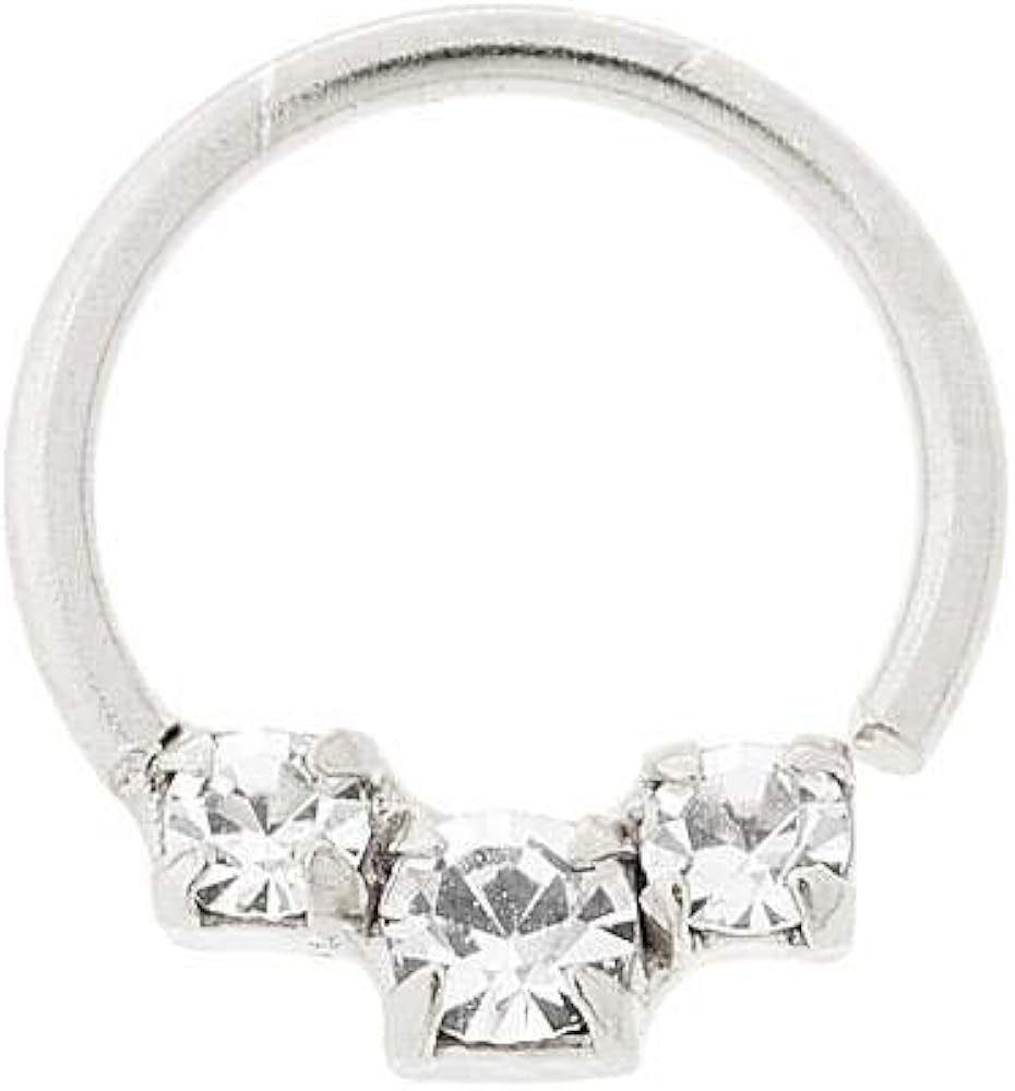 Claire's Sterling Silver Hoop Cartilage Earrings Claire's