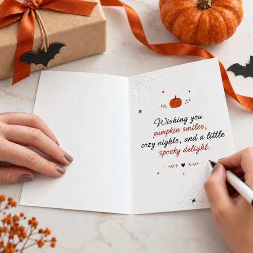 YoourLinee Halloween Cards and Envelope — Warm Halloween Wishes Inside - image 3