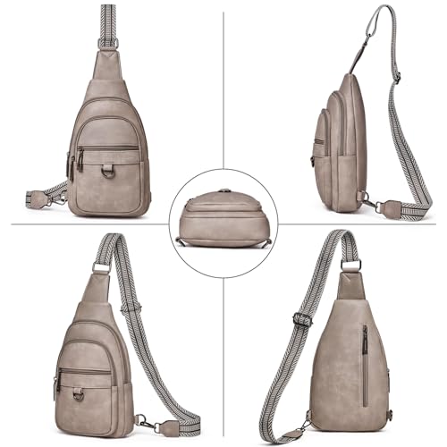 Image of cakang Womens Sling Bag Crossbody Bags for Women Vegan Leather Sling Backpack Daypack Fanny Pack Crossbody Purse Travel