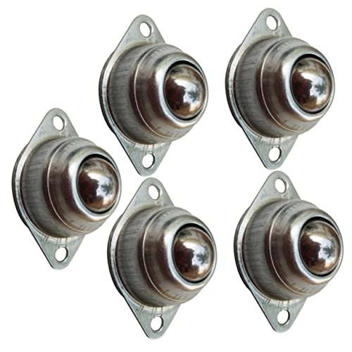 BELLIFFY 5pcs Swivel Universal Wheel Ball Caster Steel Ball Wheel for Robots Model-Making (Silver)