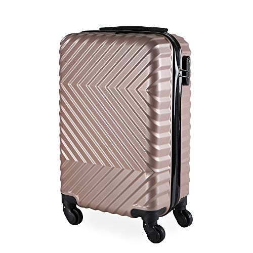 Mala de Bordo em ABS Com 4 Rodas 360 - Roncalli Denver (Rose)