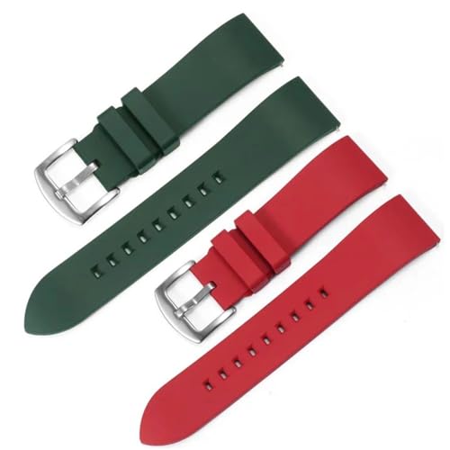 Bracelet montre caoutchouc fluor 20mm 22mm étanche noir - 3