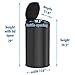 iTouchless 8 Gallon Touchless Sensor Trash Can with Odor Filter System, 30 Liter Round Black Steel Garbage Bin, Perfect for Home, Kitchen, Office