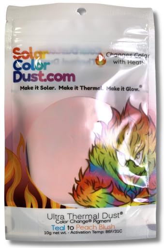 Ultra Thermal Dust® 86ºF - Teal to Peach Blush - Heat Sensitive - Color Change® Pigment
