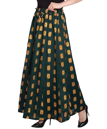 Image of TNQ Full Flared Cotton Palazzo Pants || Gold Print Printed Sharara Garara || Ethnic Or Casual Wear