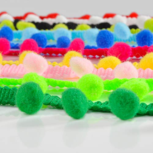 Berolle 75 Yards 10Mm Pom Pom Trim Mixed Color Ball Fringe Ribbon Sewing Lace Trim For Clothing Diy Crafts Decoration #TOP4