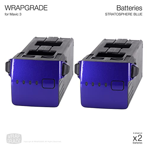 Image of WRAPGRADE Partial Skin Stickers for DJI Mavic 3 Pro Accent Color (Stratosphere Blue)