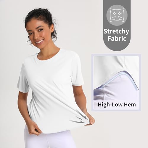 Women's Short Sleeve Workout Tops Athletic Shirts UV Protection Sun Shirts UPF 50+ Quick Dry Lightweight3