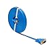 DTech Flat Thin Extra Long VGA Cable 25 ft Male to Male 15 Pin Connector Computer Monitor Cord 1080p HD High Resolution(8 Meter, Blue)