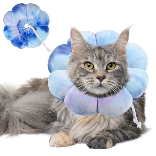 Image of Dog Cat Surgical Recovery Cone Dog Protective Collar, Pet Recovery E-Collar Soft Neck Cone to Stop Licking Wound for Cats & Kittens Small Dog After Surgery