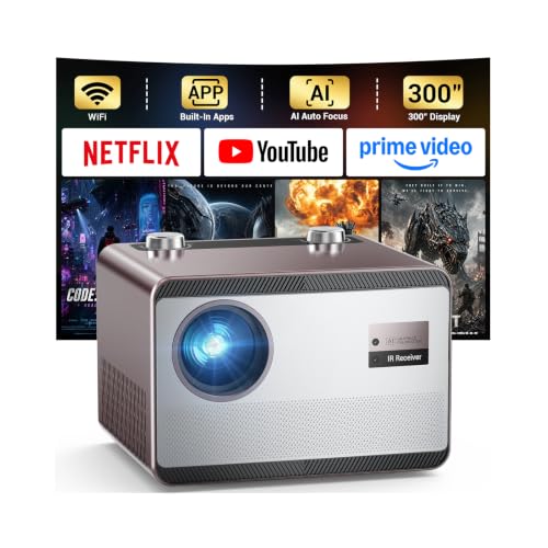 HAPPRUN 4K Decoding Outdoor Projector with Built-in Streaming App