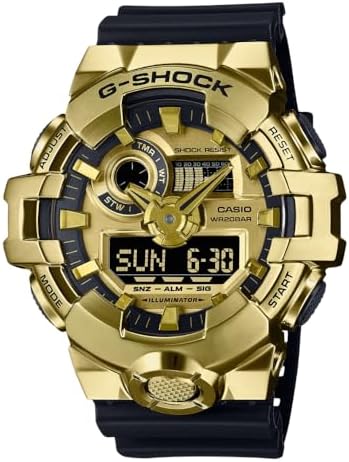 Casio G-Shock GM700G-9A | Bisel banhado a ouro | Resistente a